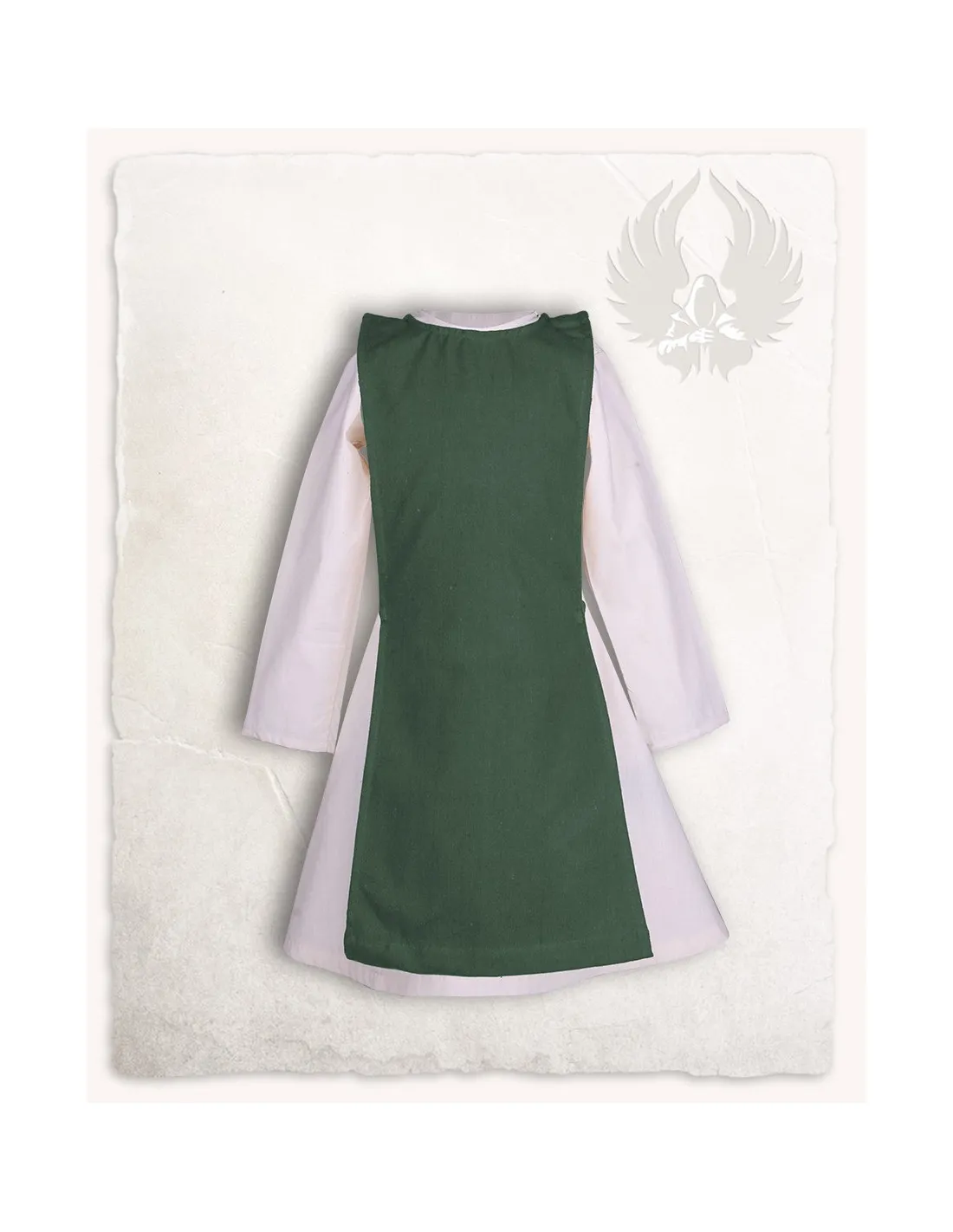 Delantal medieval niñas modelo Lisbeth, color verde
