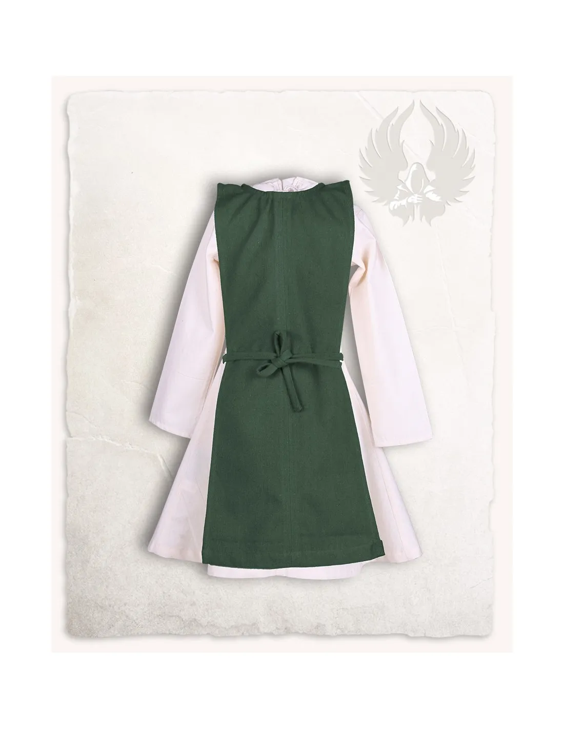 Delantal medieval niñas modelo Lisbeth, color verde