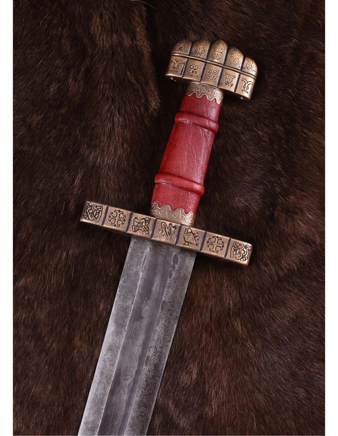 Espada Vikinga Hedeby, S. IX, en acero Damasco