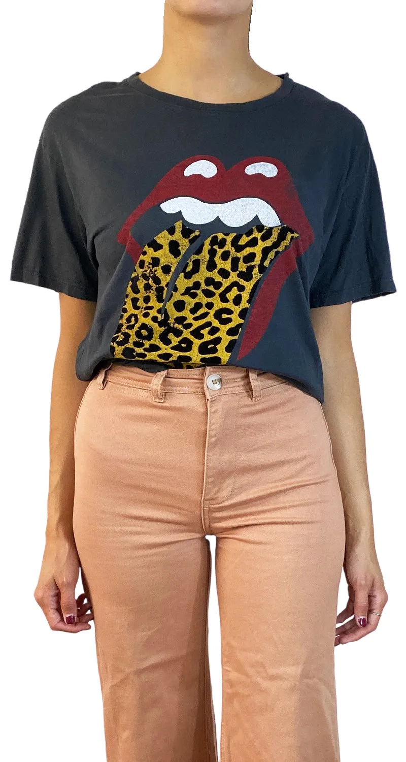 FREE PEOPLE Polera The Rolling Stones Animal Print