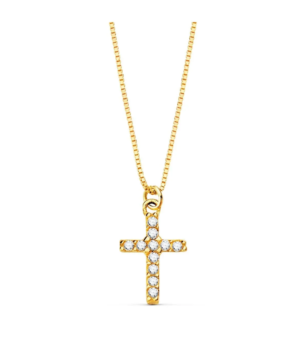 Gargantilla Cruz Diamante 0.050 Qtes. OA 18K