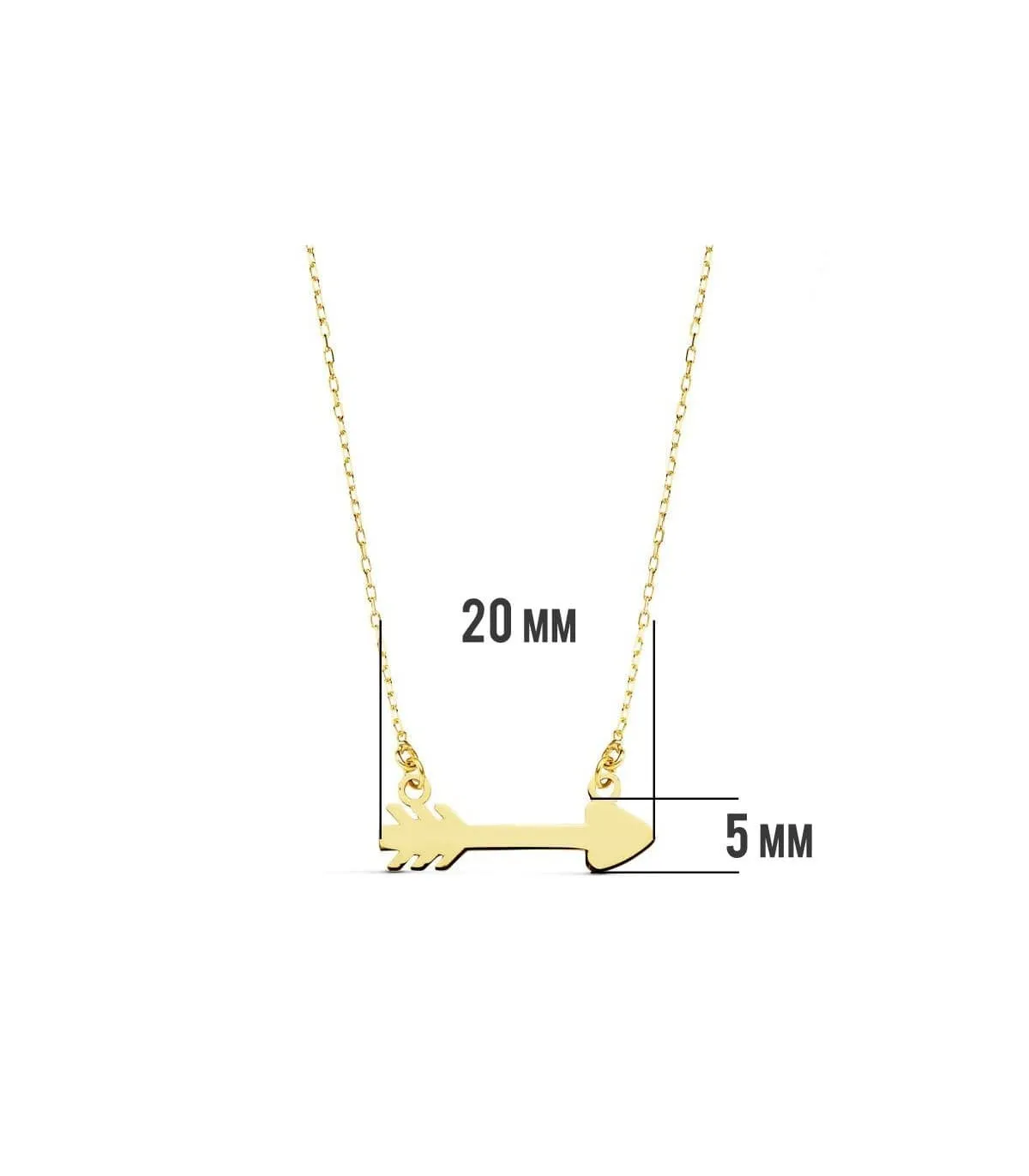 Gargantilla Flecha Mujer Oro Amarillo18K