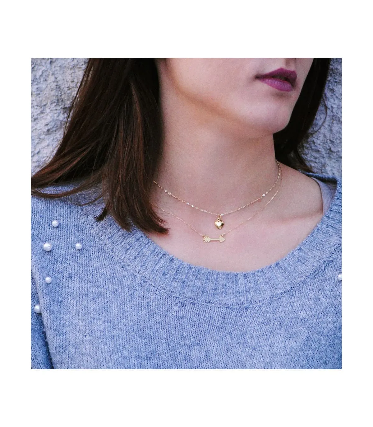 Gargantilla Flecha Mujer Oro Amarillo18K