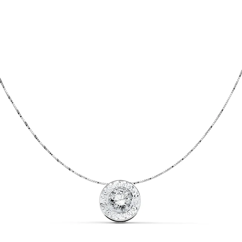 Gargantilla Oro Blanco 8,5 mm.