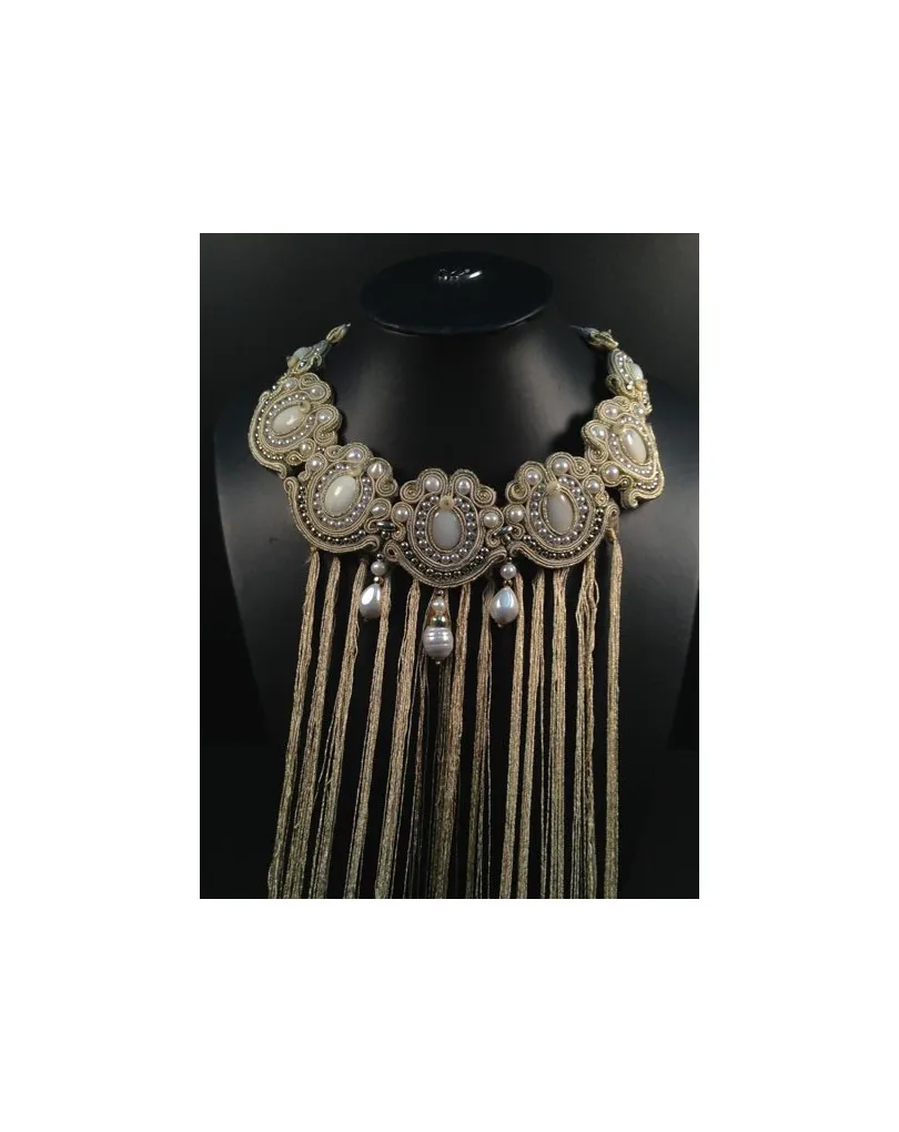 GARGANTILLA SOUTACHE FLECOS SUTACHE BEIGE