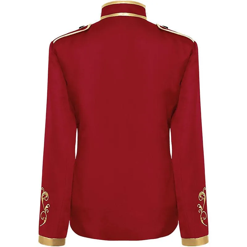 Hombre Corte Moda Príncipe Uniforme Oro Bordado Chaqueta Traje Chaqueta