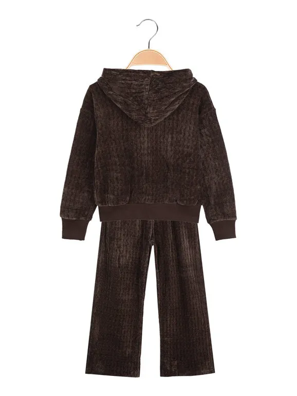 Hope Star Traje 2 piezas terciopelo con sudadera para niña