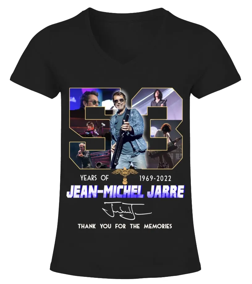 JEANMICHEL JARRE 53 YEARS OF 19692022 CAMISETA CUELLO PICO MUJER