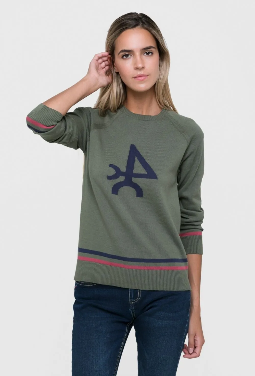 Jersey mujer modelo logo kaki