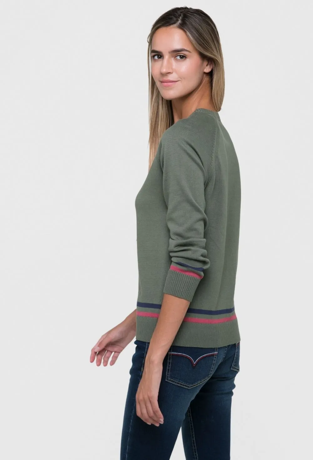 Jersey mujer modelo logo kaki