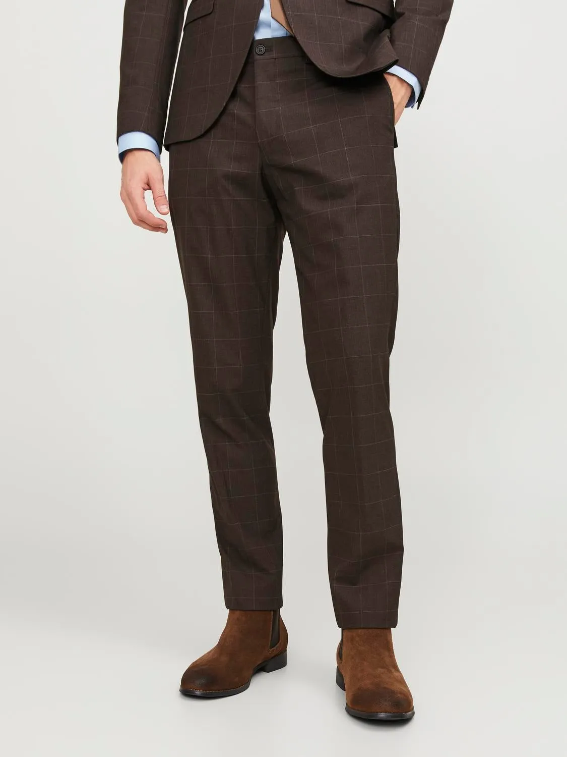 JPRSOLARIS Pantalones de vestir Corte super slim | Marrón oscuro | Jack & Jones®