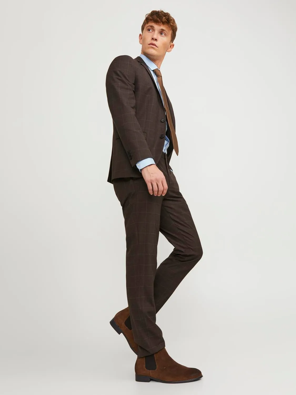 JPRSOLARIS Pantalones de vestir Corte super slim | Marrón oscuro | Jack & Jones®