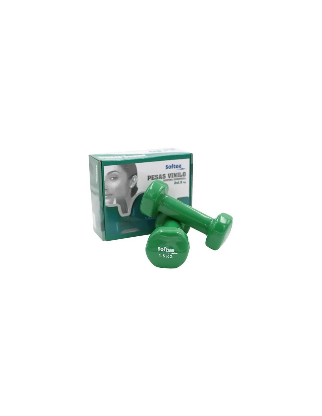 Juego Pesas Vinilo Softee Verde 1,5Kg