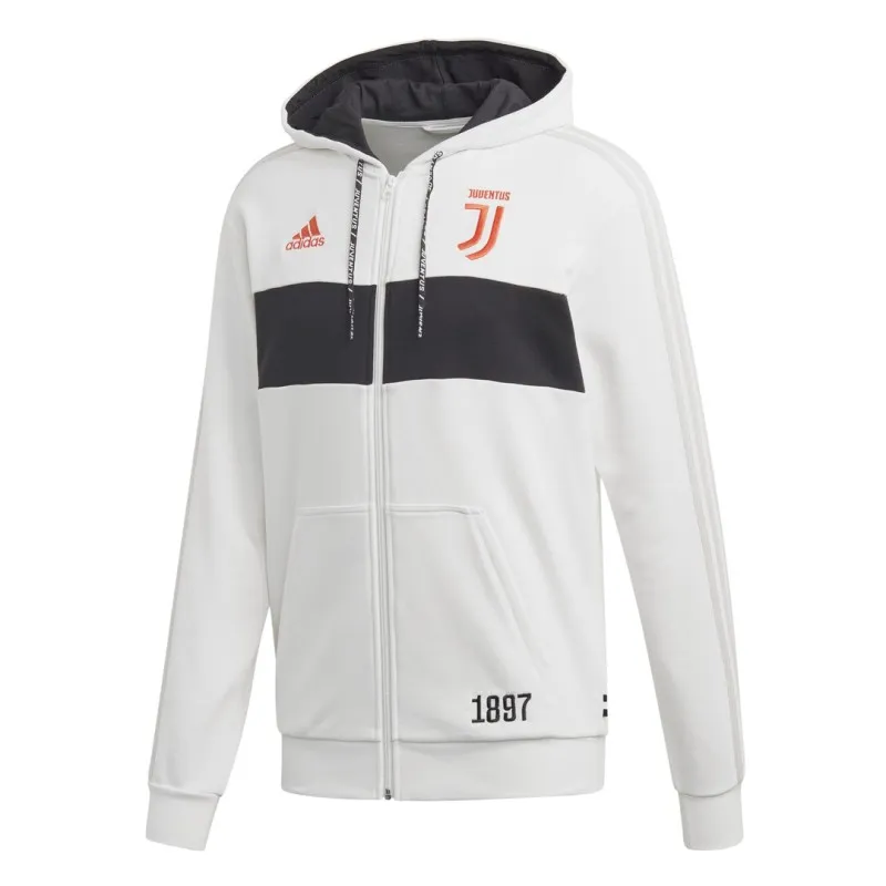 Juventus felpa fz con cappuccio bianca 2019/20 Adidas