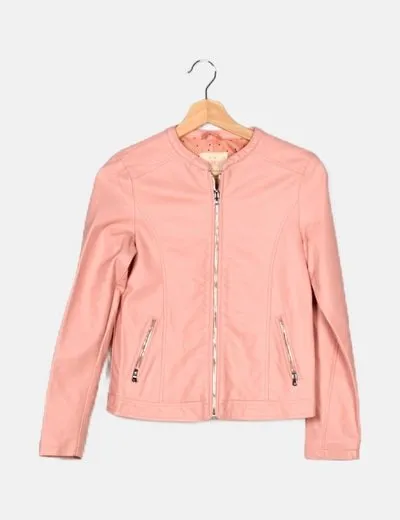 Lefties Chaqueta rosa biker