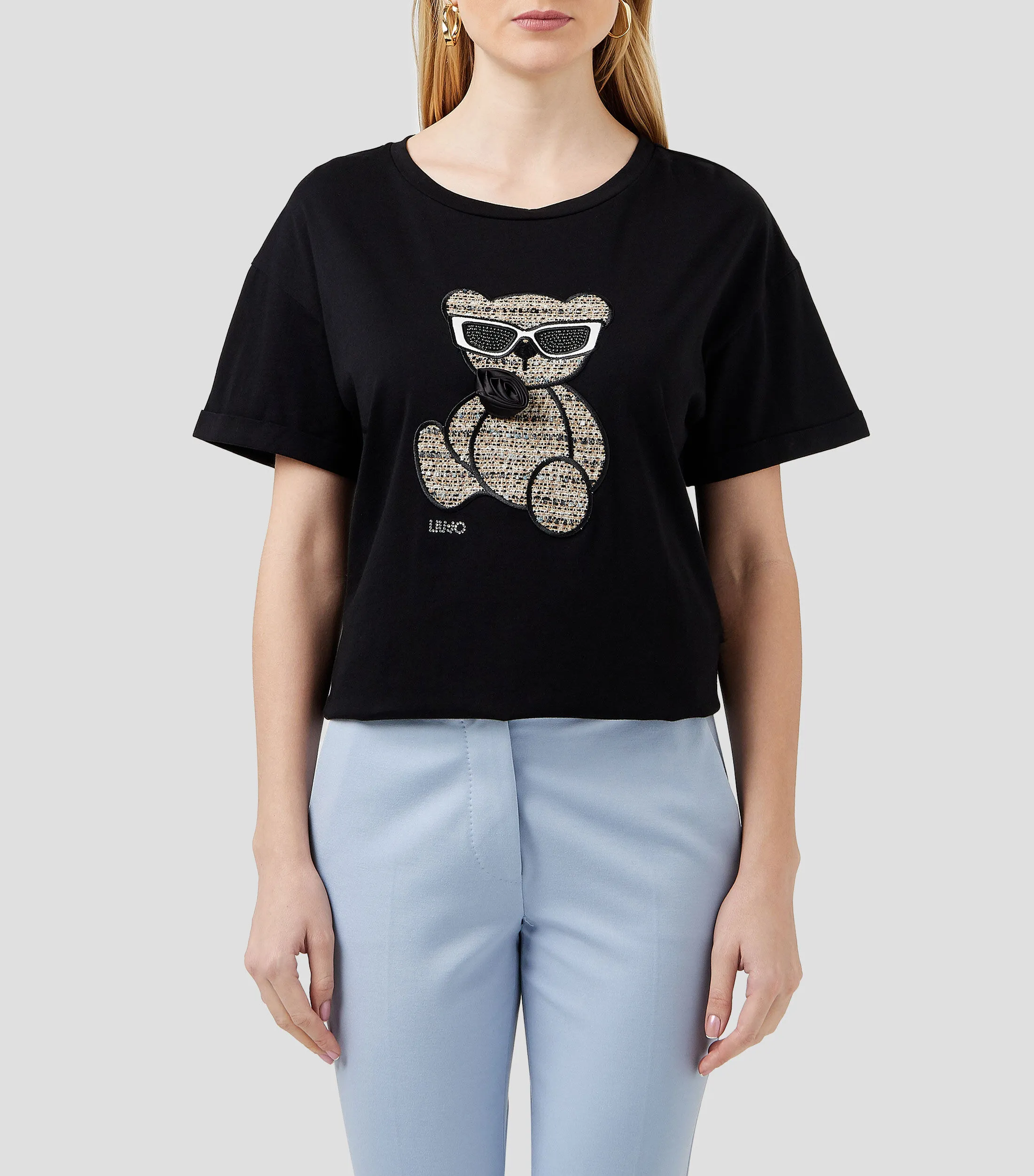 Liu Jo Playera de oso con manga corta Mujer