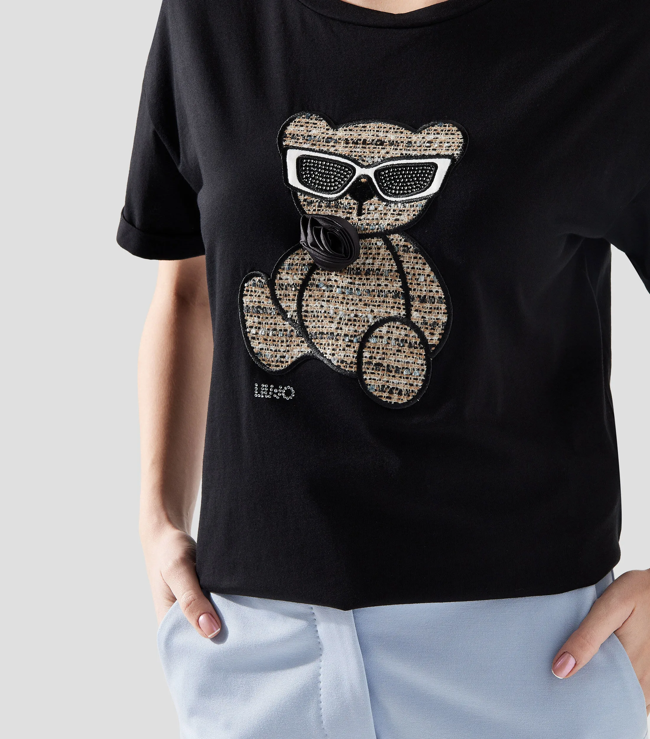 Liu Jo Playera de oso con manga corta Mujer