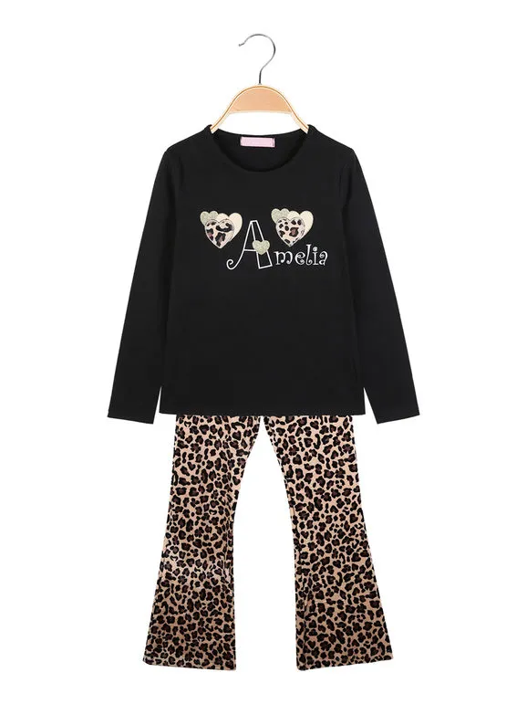Luisa Chic Conjunto 2 piezas animal print para niña