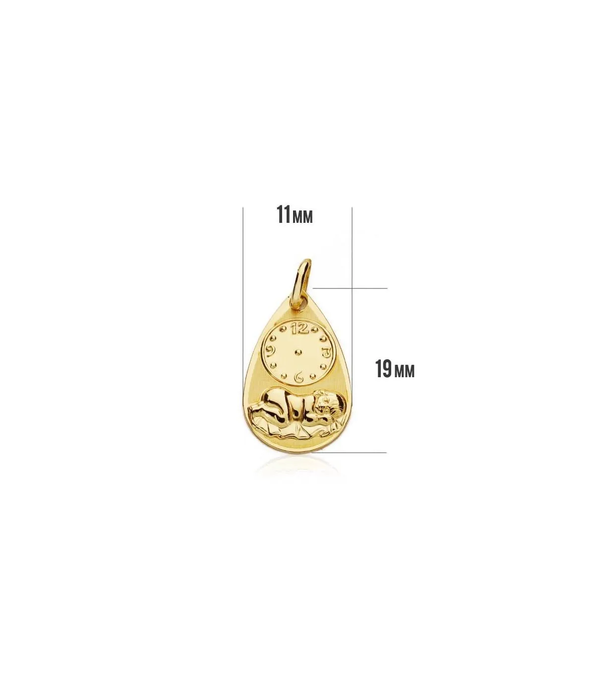 Medalla  niño  y reloj gota oro 18ktes