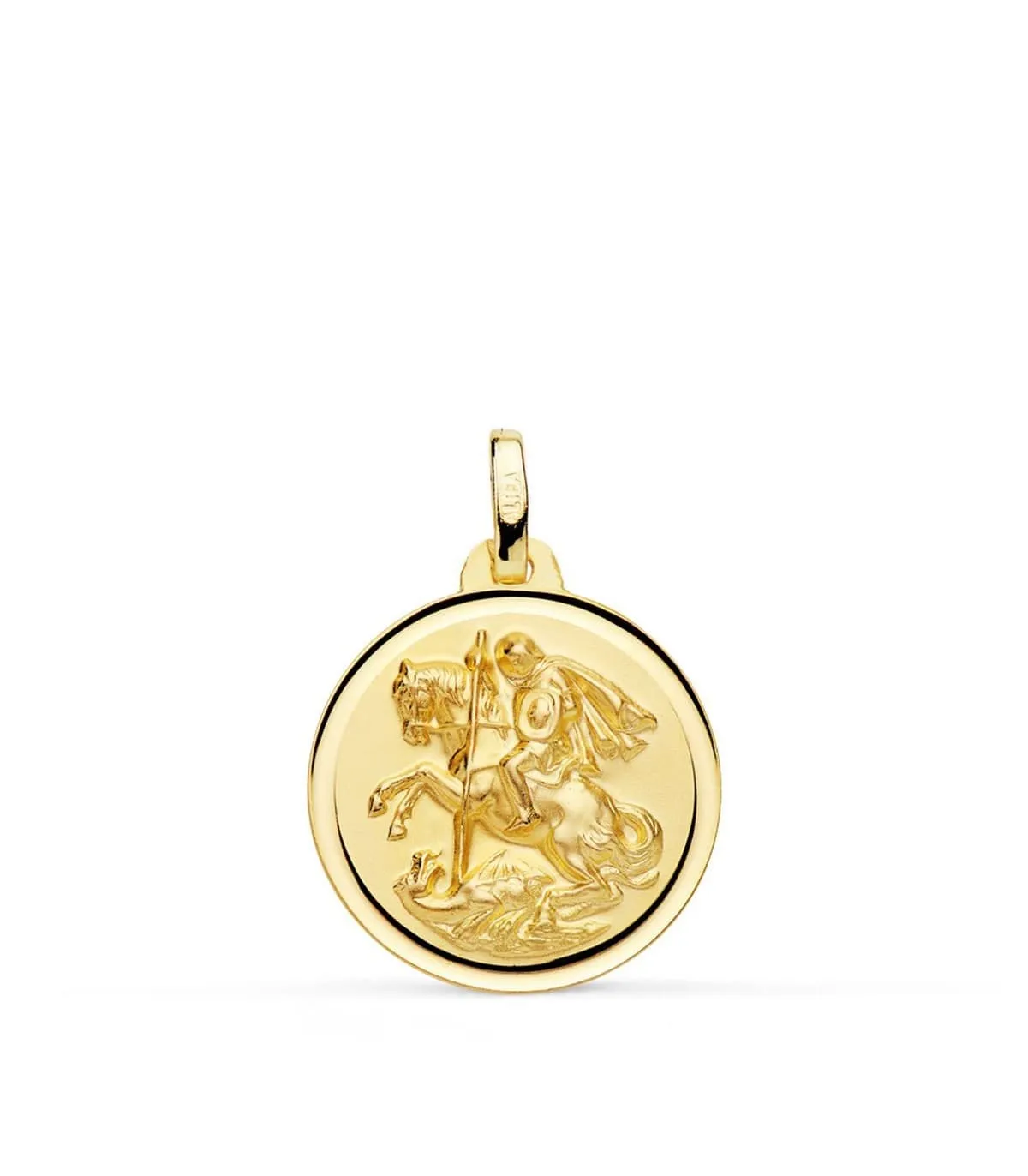 Medalla San Jorge Oro 18K 18mm Bisel