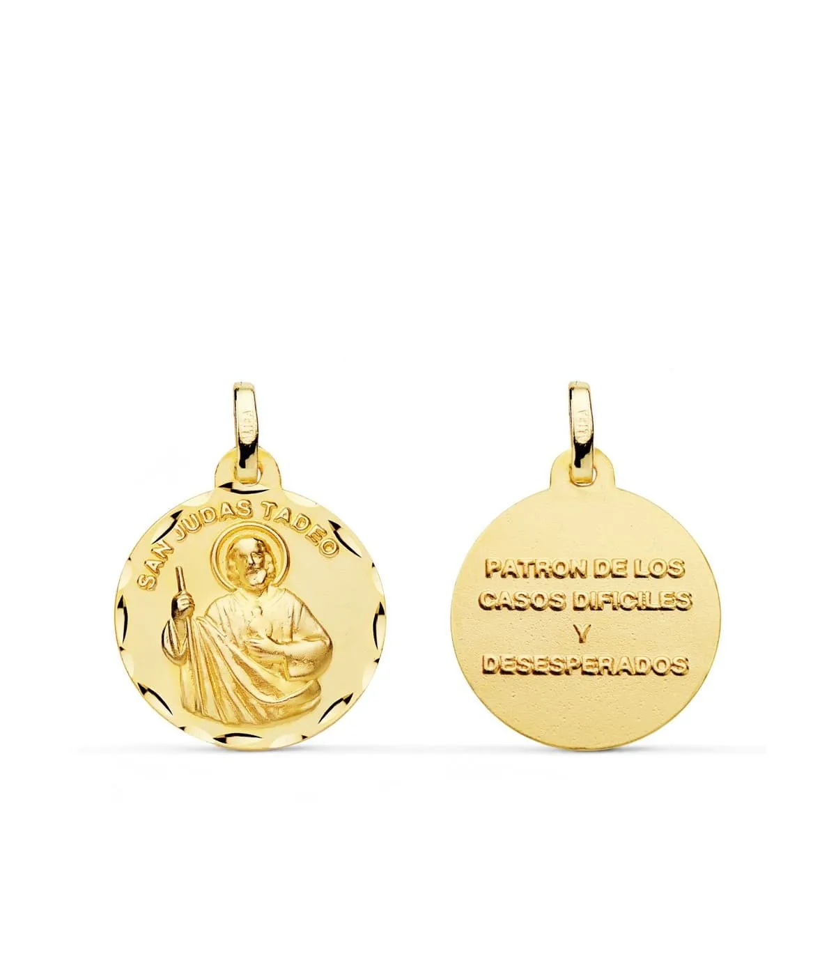 Medalla San Judas Tadeo Oro 18K 18mm