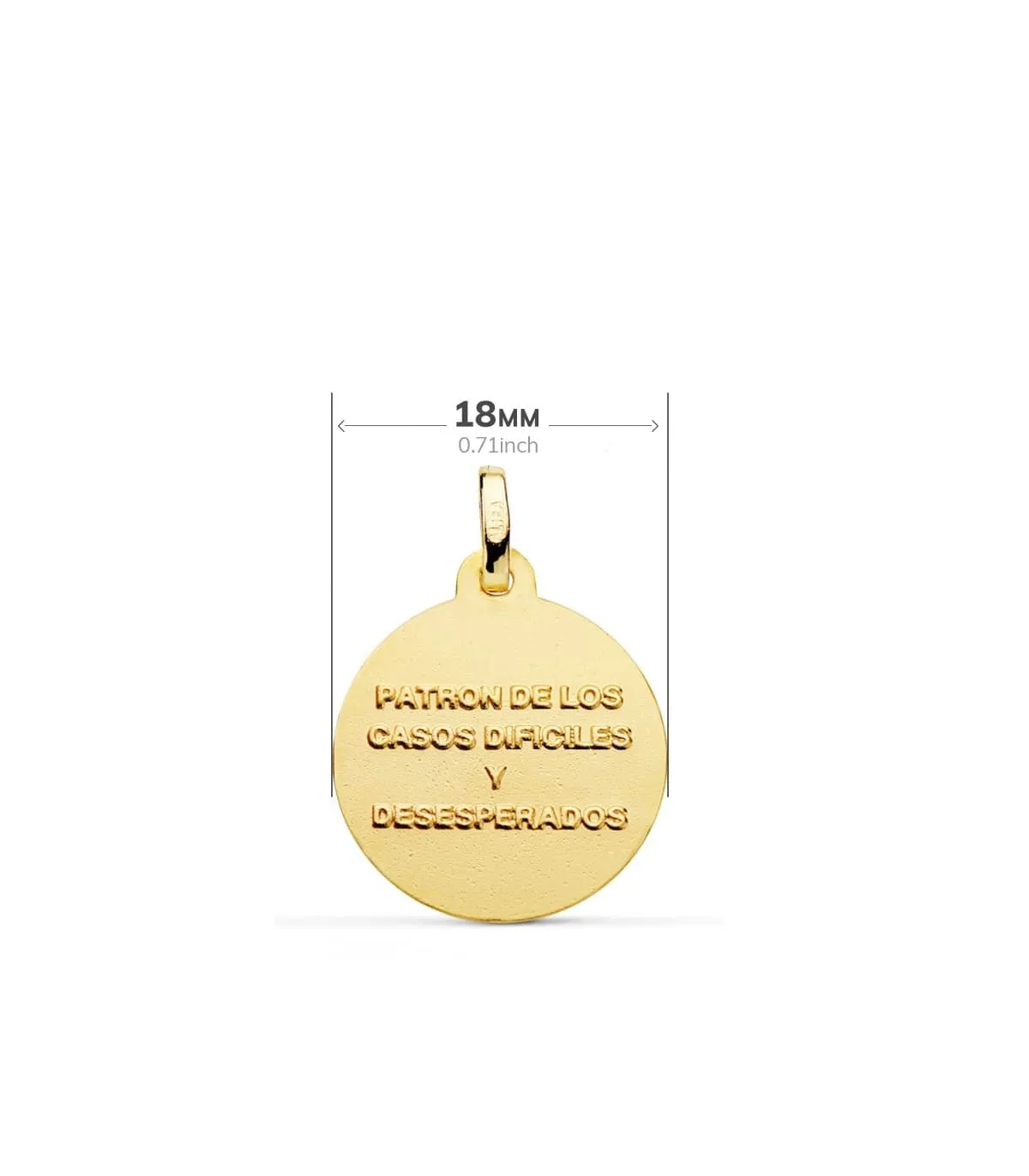 Medalla San Judas Tadeo Oro 18K 18mm