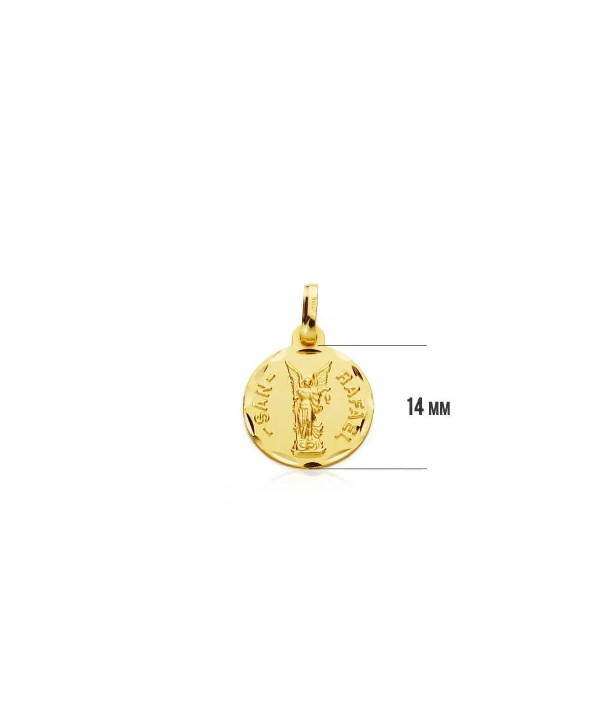 Medalla San Rafael Oro 18K 14mm