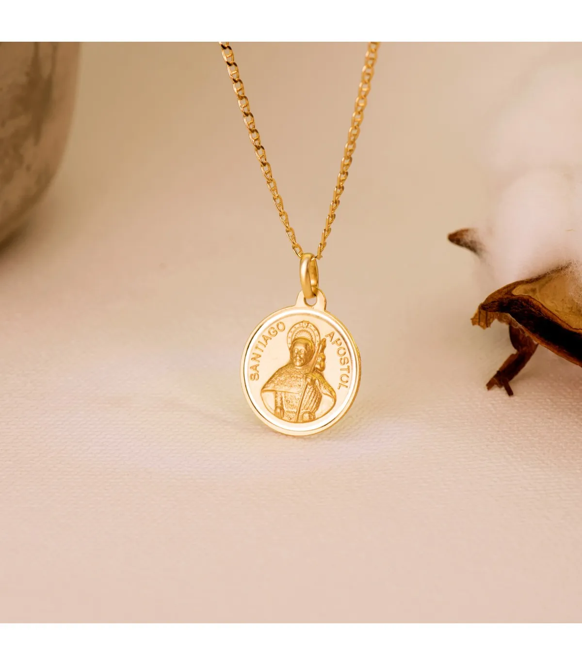 Medalla Santiago Apóstol Oro 18K 18mm