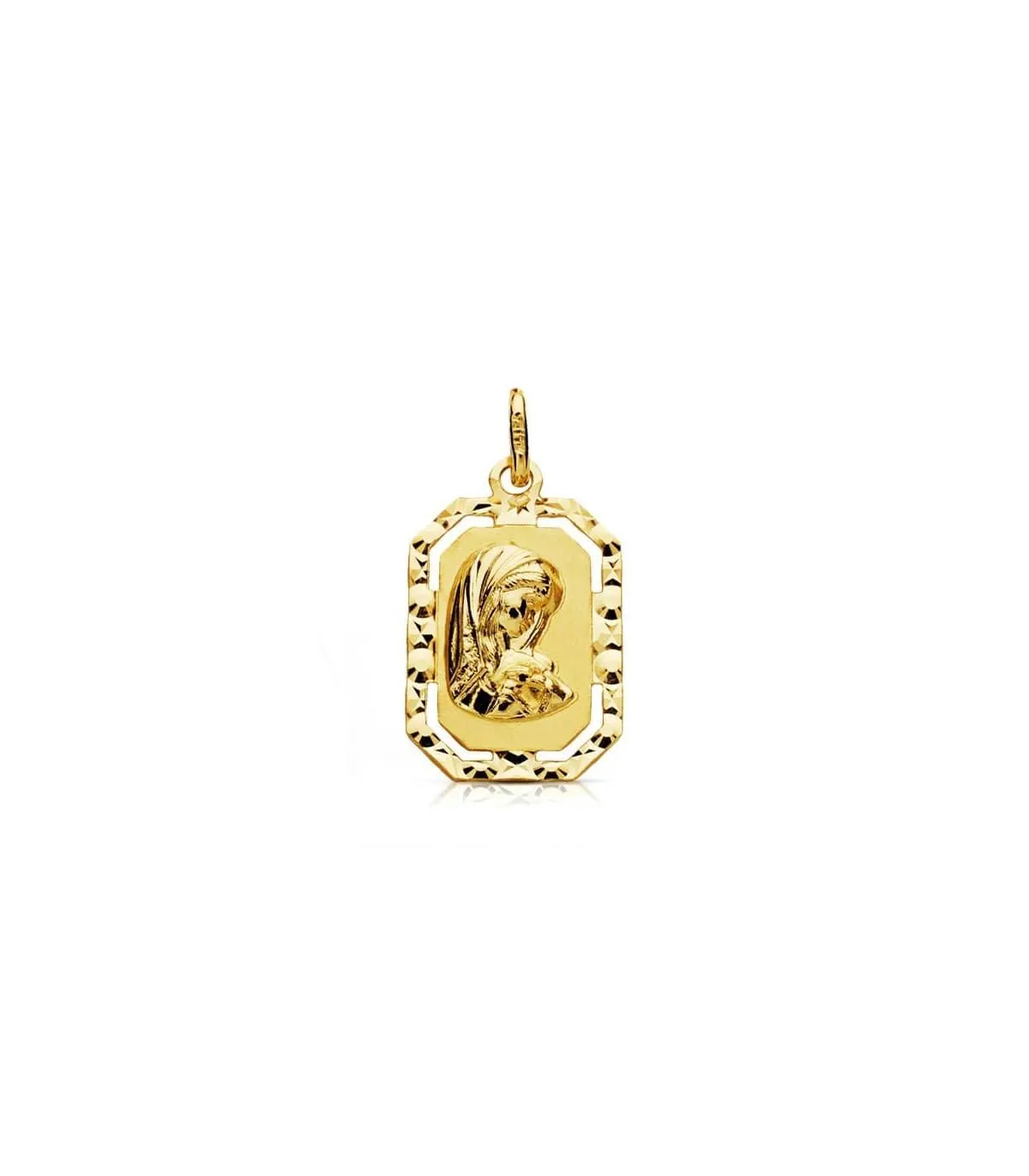 Medalla Virgen niña marco 9 Ktes