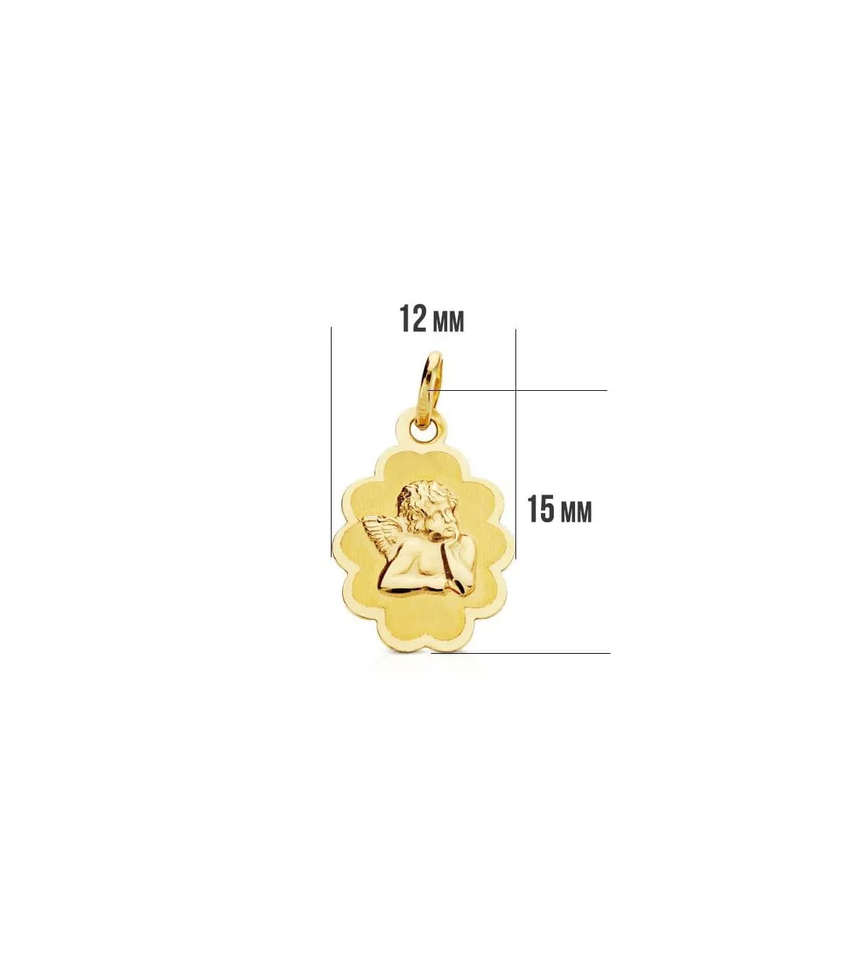 Medalla Ángel burlón galleta 9 Ktes