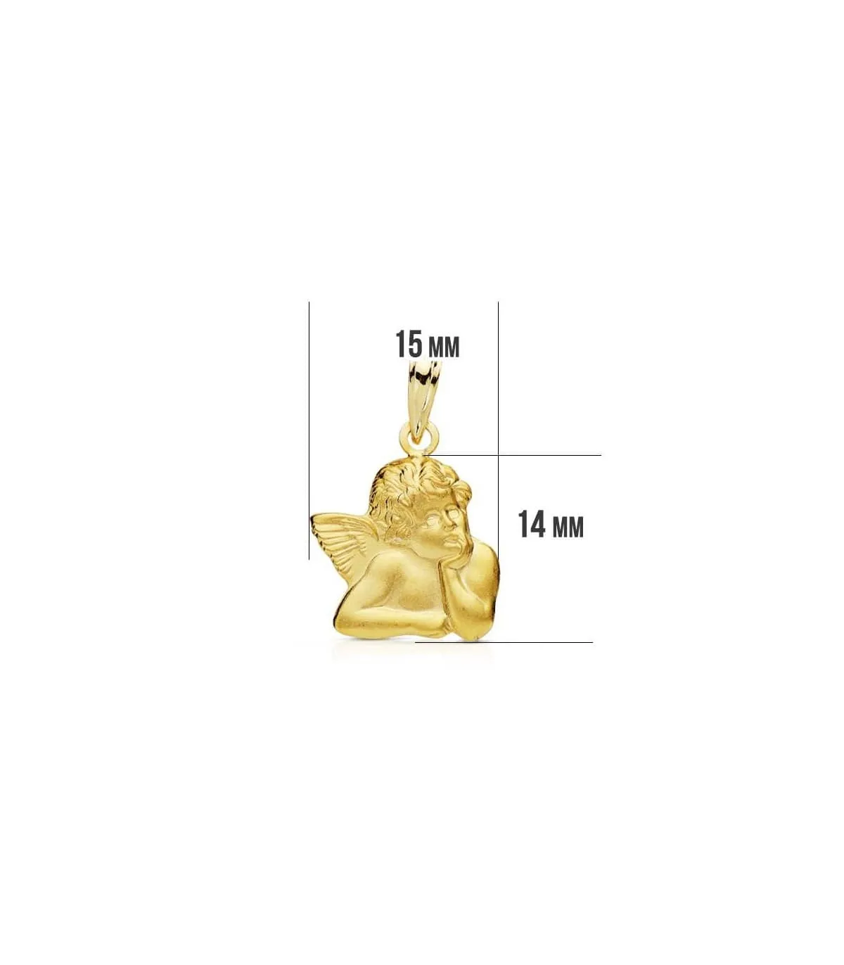 Medalla Ángel burlón silueta 9 Ktes