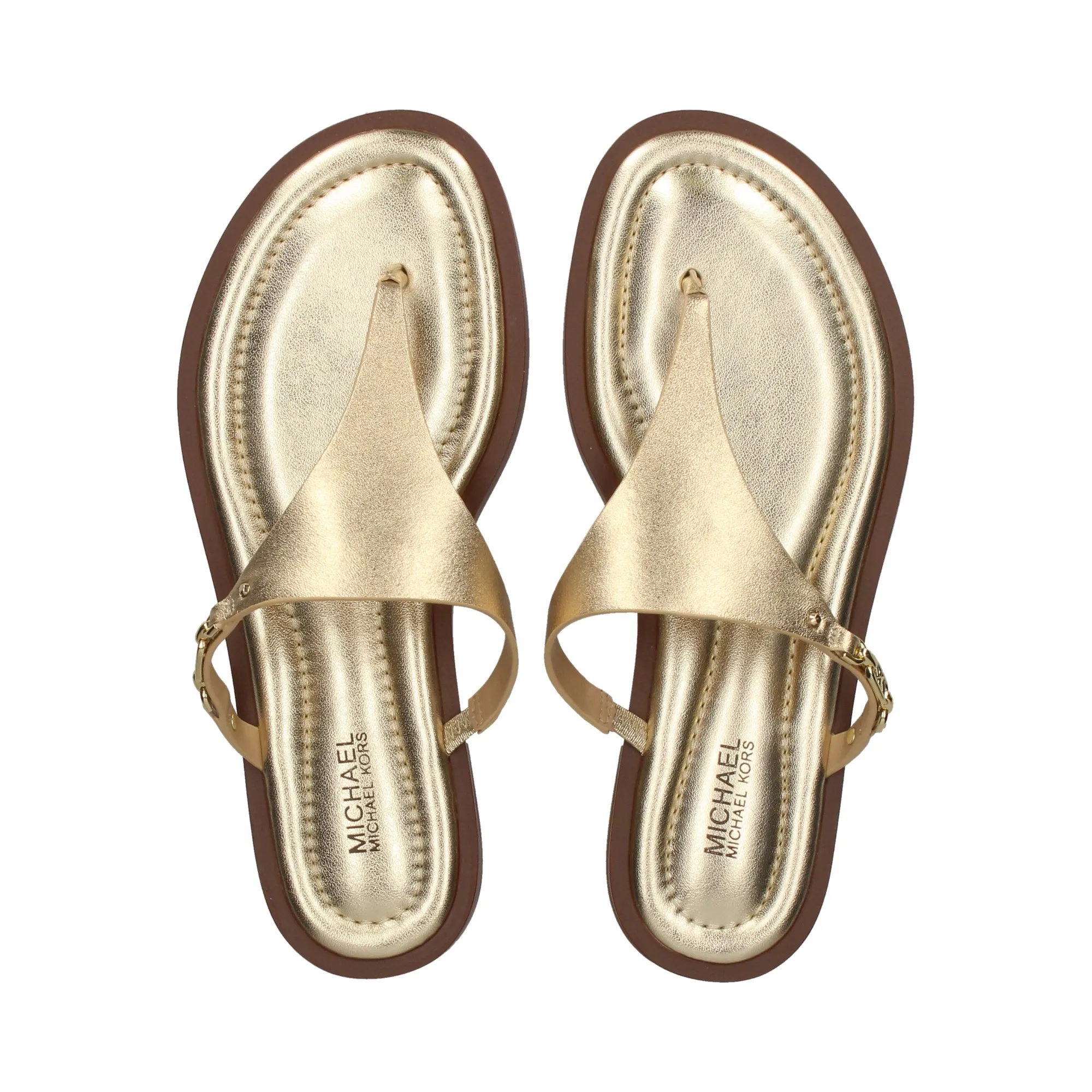 MICHAEL KORS Sandalias planas de Mujer 740 PALE GOLD