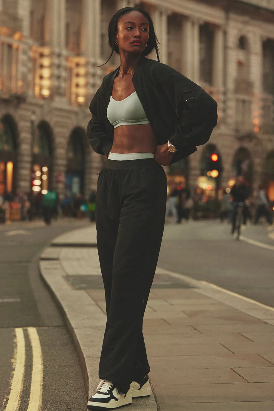 MIXED MEDIA REINVENTION JOGGER  BLACK
