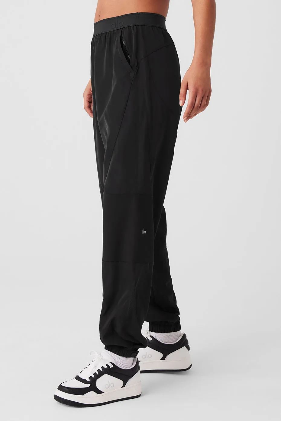MIXED MEDIA REINVENTION JOGGER  BLACK