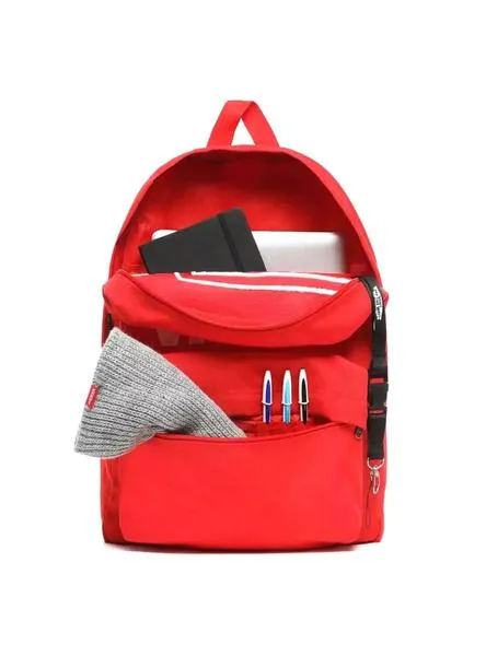 mochila vans old skool rojo para niño y niña