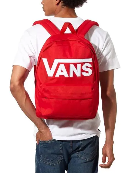 mochila vans old skool rojo para niño y niña