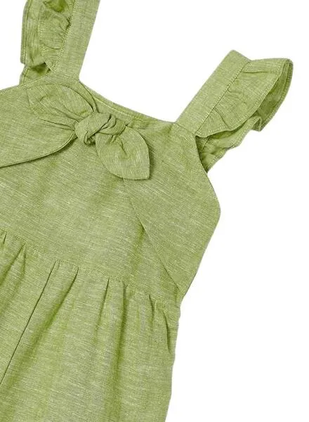 Mono Mayoral Nudo Lino Verde Para Niña