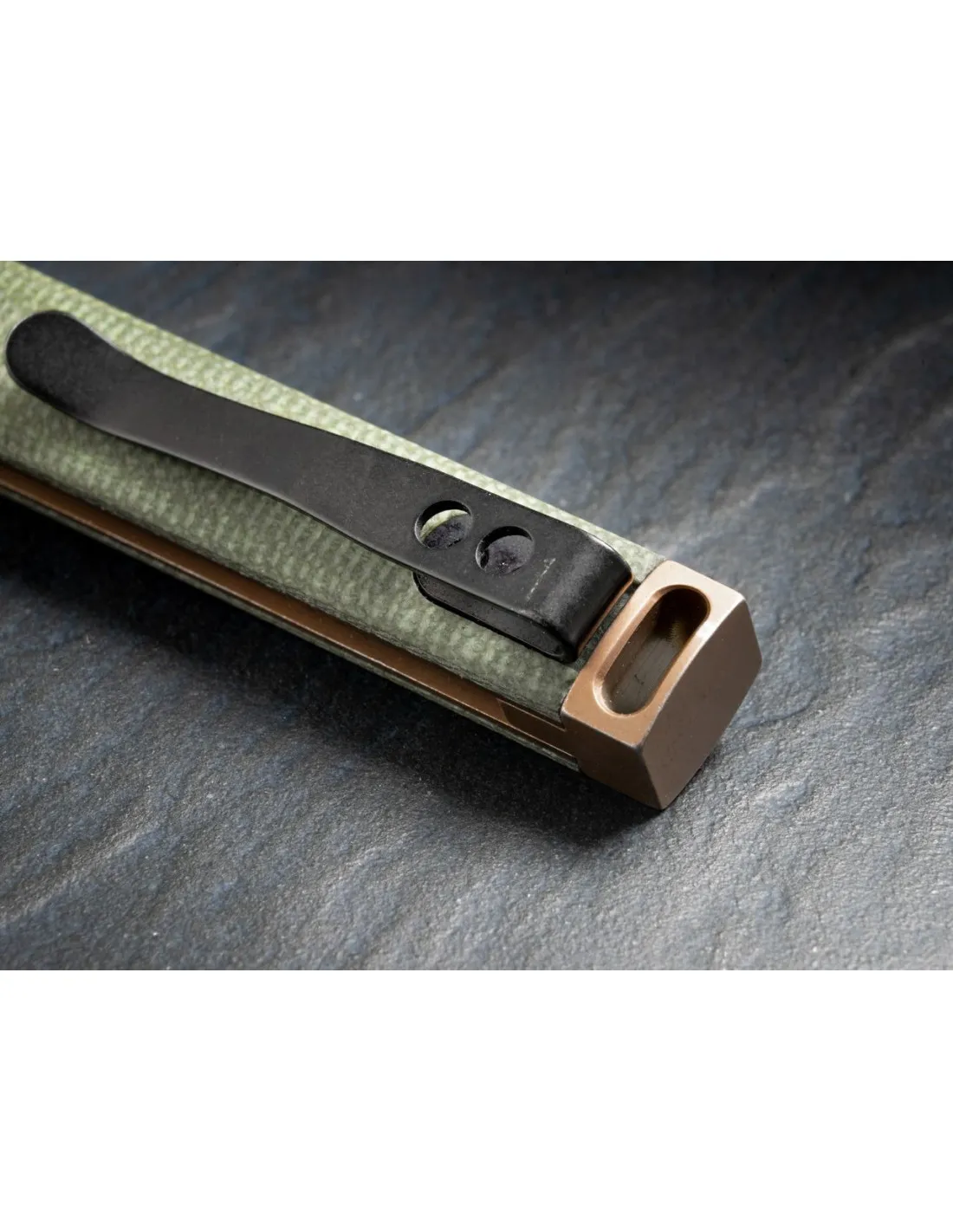 Navaja de bolsillo Böker Plus Kaizen Green Canvas Micarta