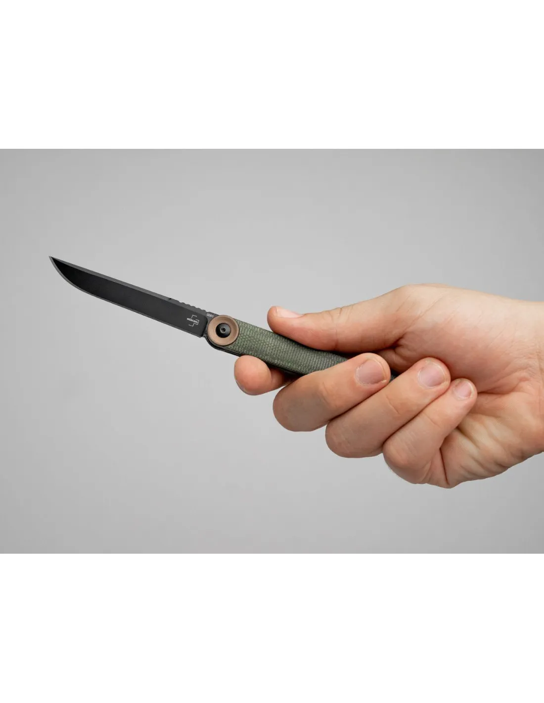 Navaja de bolsillo Böker Plus Kaizen Green Canvas Micarta