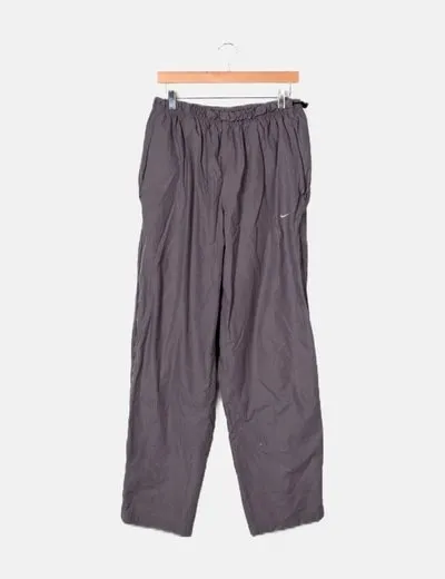 Nike Pantalón ancho gris cintura elástica