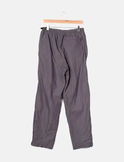 Nike Pantalón ancho gris cintura elástica