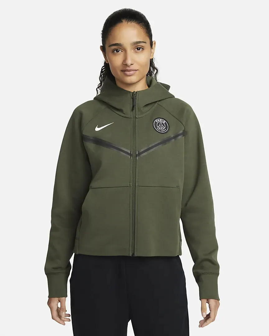 NIKE PARIS SAINTGERMAIN TECH FLEECE WINDRUNNER FULLZIP HOODIE