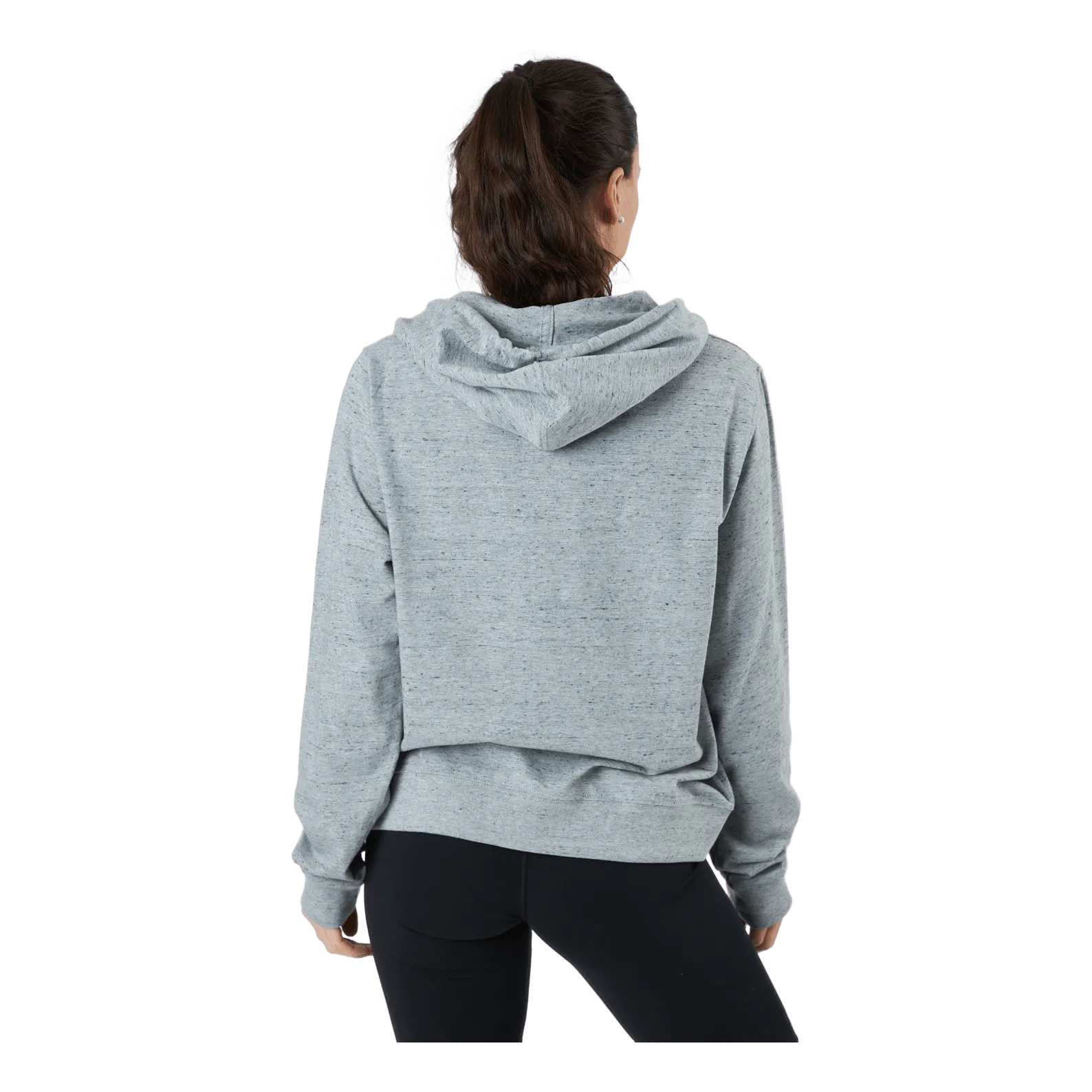 Nike Sportswear Gym Vintage Women's Pullover Hoodie DK GREY HEATHER/WHITE