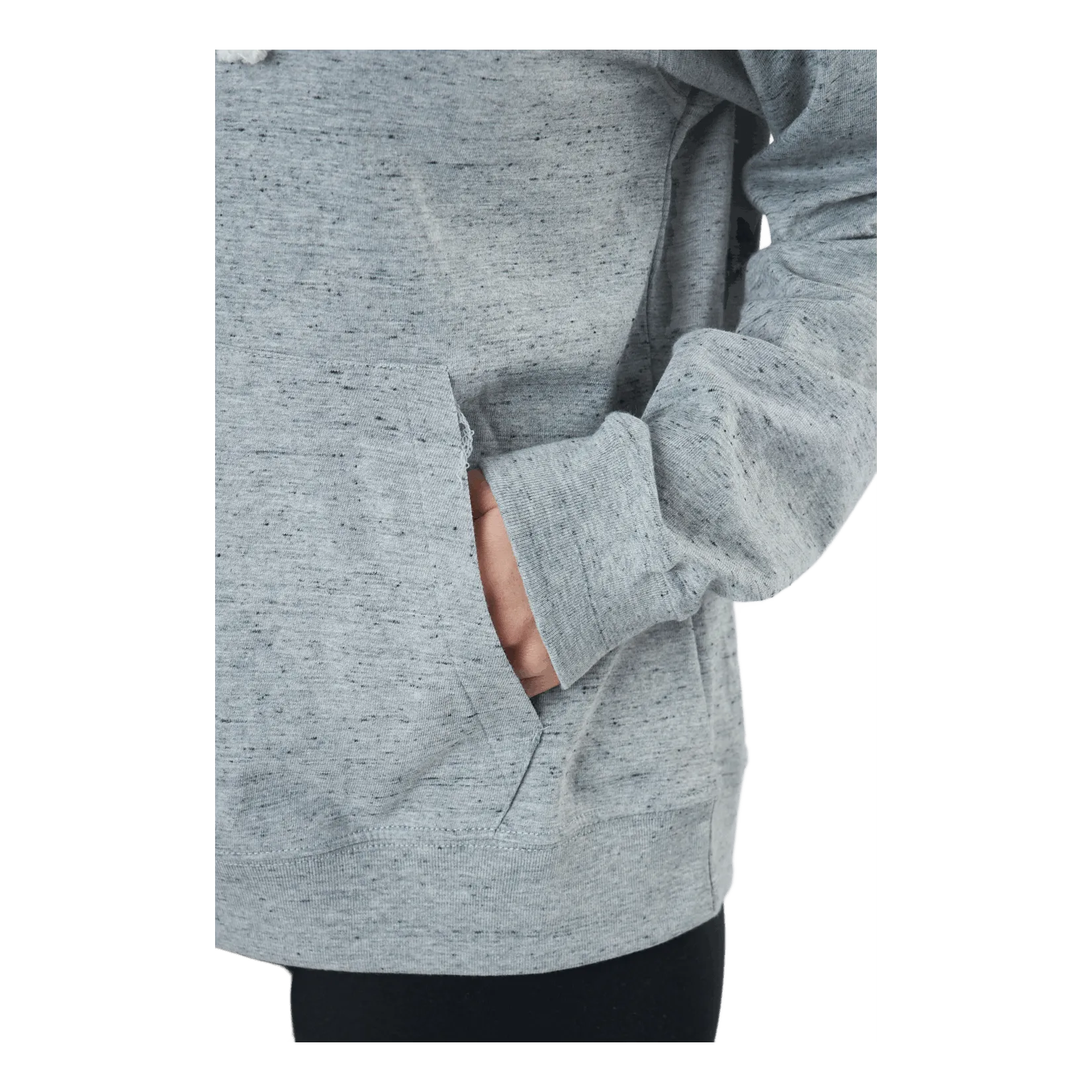 Nike Sportswear Gym Vintage Women's Pullover Hoodie DK GREY HEATHER/WHITE