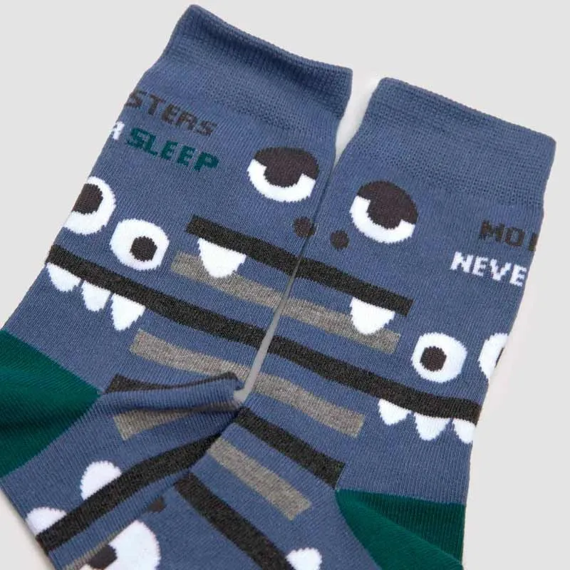 Pack 2 calcetines Ysabel Mora monstruos azul y marengo