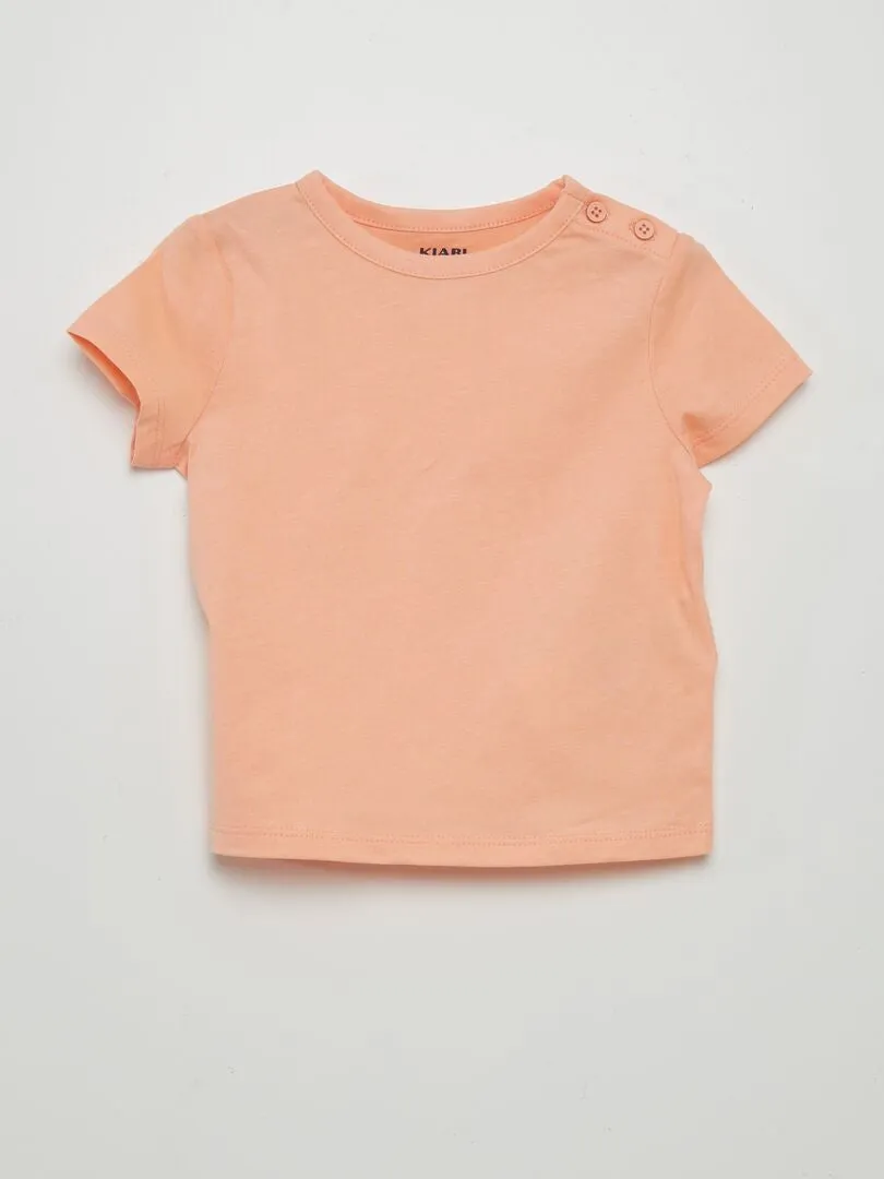 PACK DE 4 CAMISETAS LISAS  NARANJA