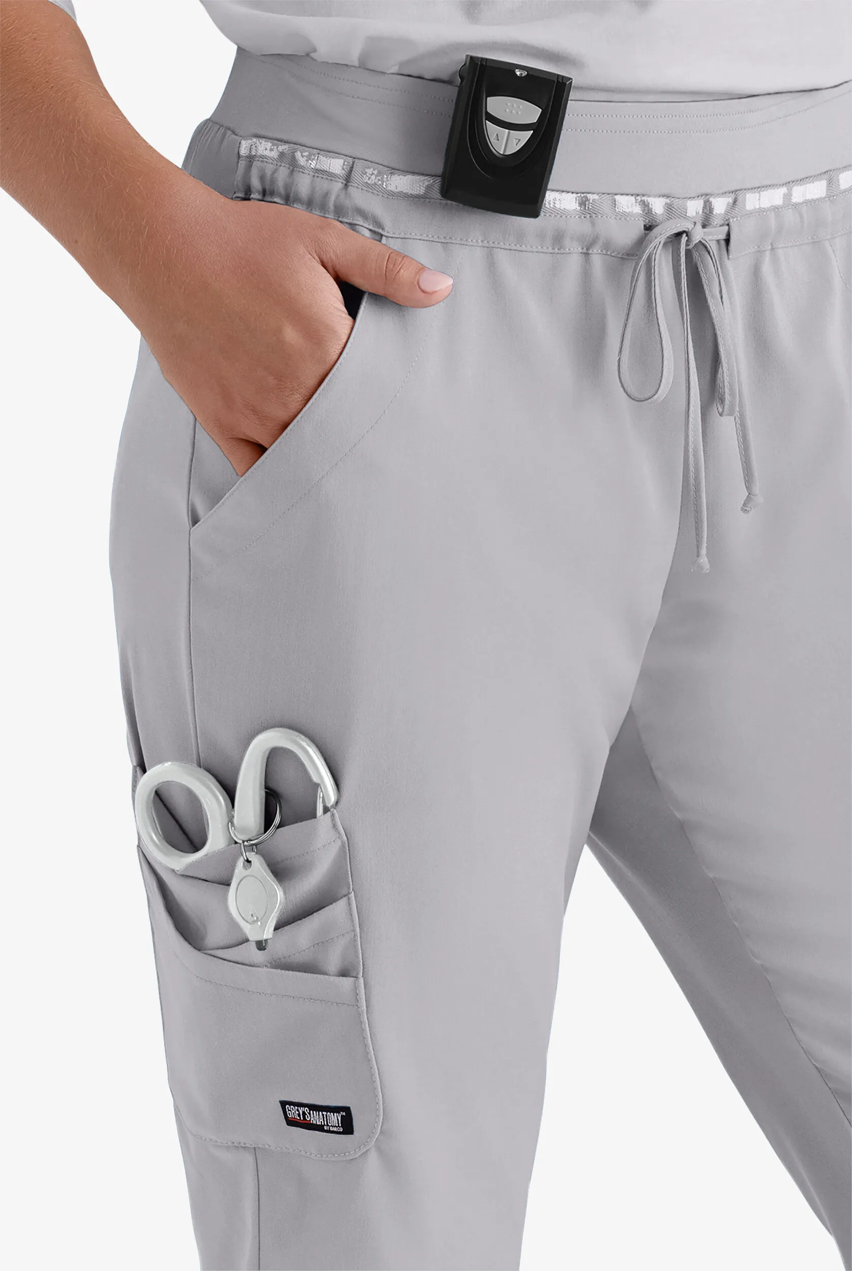 Pantalón médico Grey's Anatomy Spandex STRETCH Serena estilo cargo con 7 bolsillos para mujer