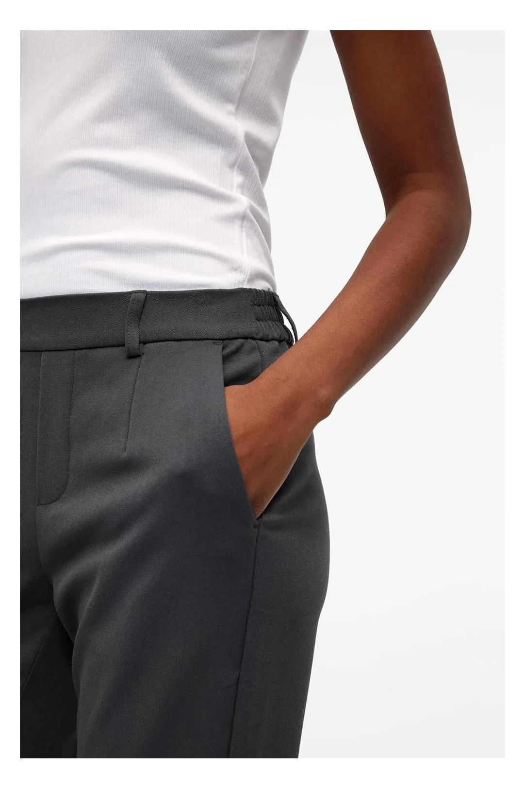 PANTALON TELA SLIM OBJLISA GRIS CLARO