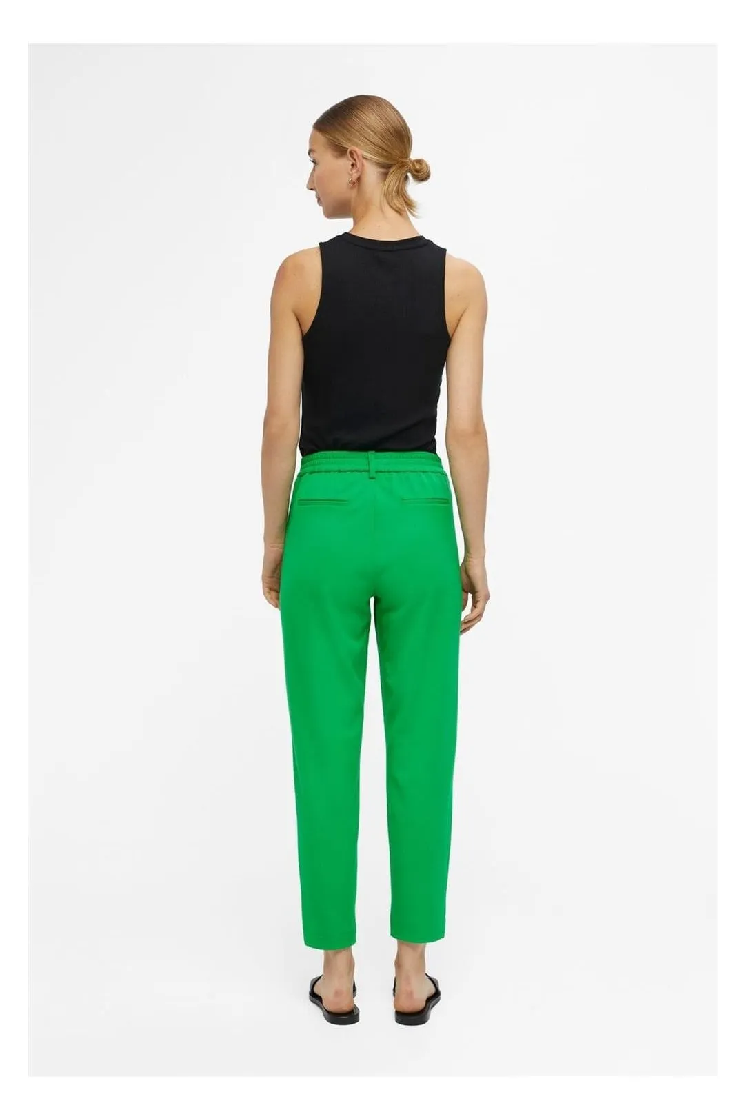 PANTALON TELA SLIM OBJLISA VERDE FERN