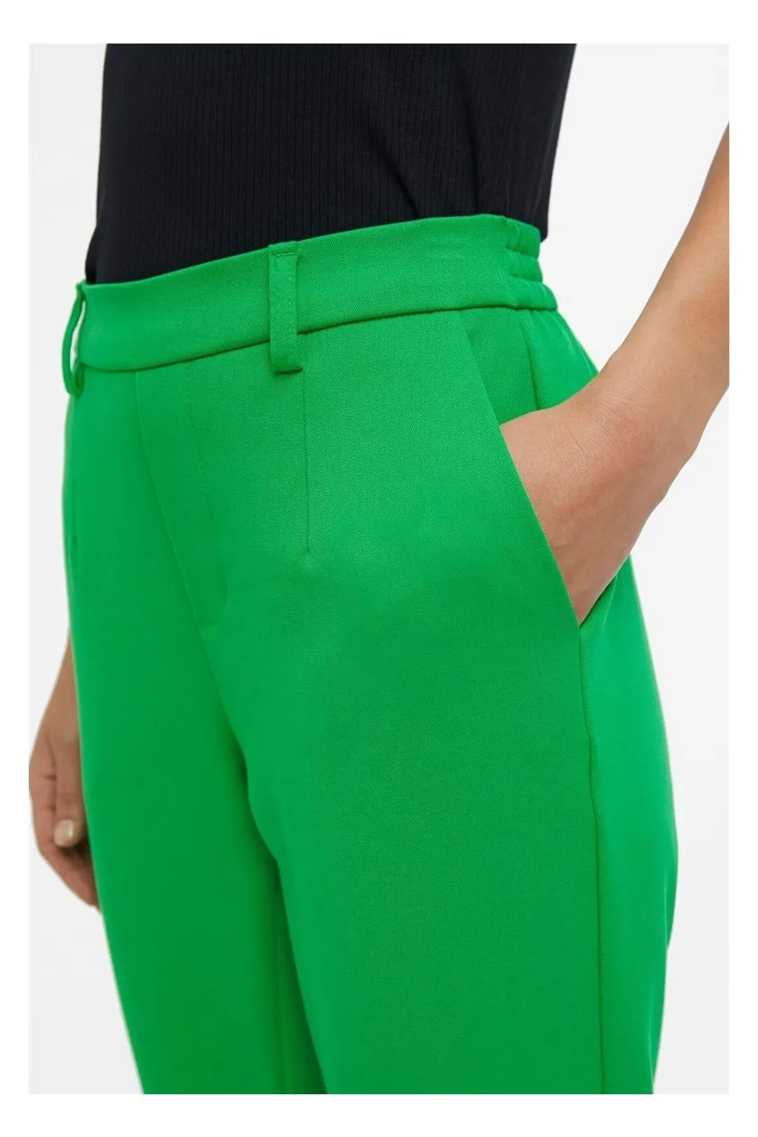 PANTALON TELA SLIM OBJLISA VERDE FERN